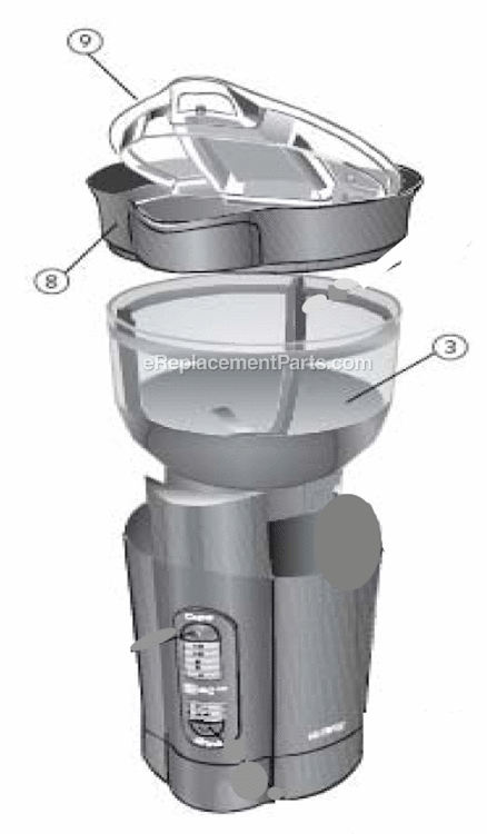 Page A Diagram and Parts List for IDS77  Mr Coffee Coffee Grinder